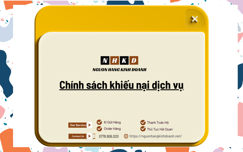 Chính Sách Khiếu Nại Dịch Vụ