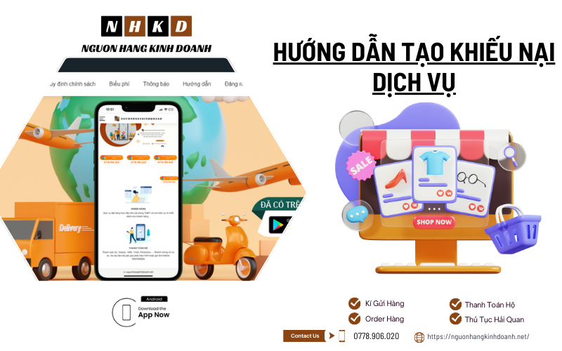 Hướng Dẫn Tạo Khiếu Nại Dịch Vụ